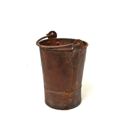 Wiaderko pojemnik ze starego metalu rdzawe 16cm